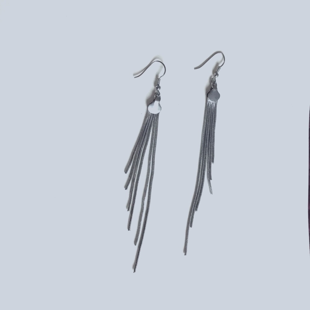 SILVER DANGLING  EARRINGS